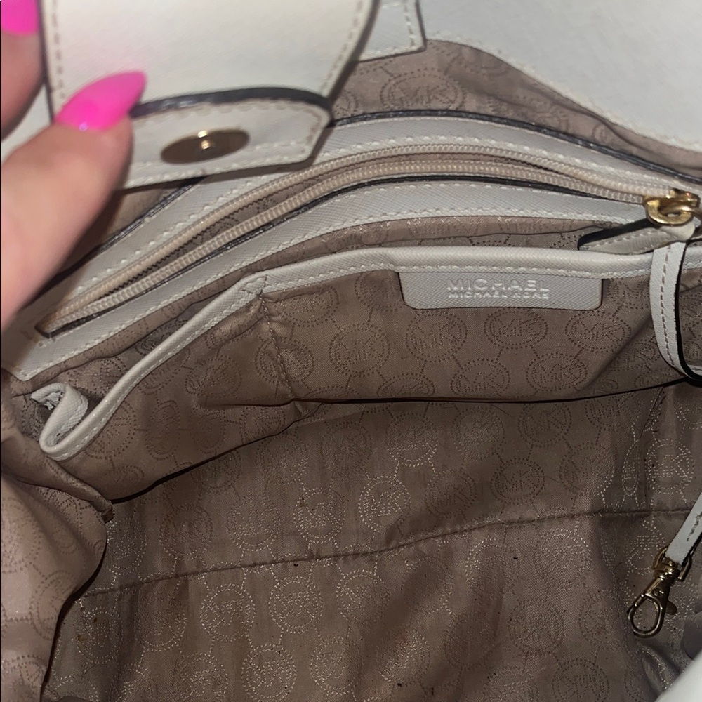 Michael Kors Cream Satchel with Gold Accents - Picture 2 of 6